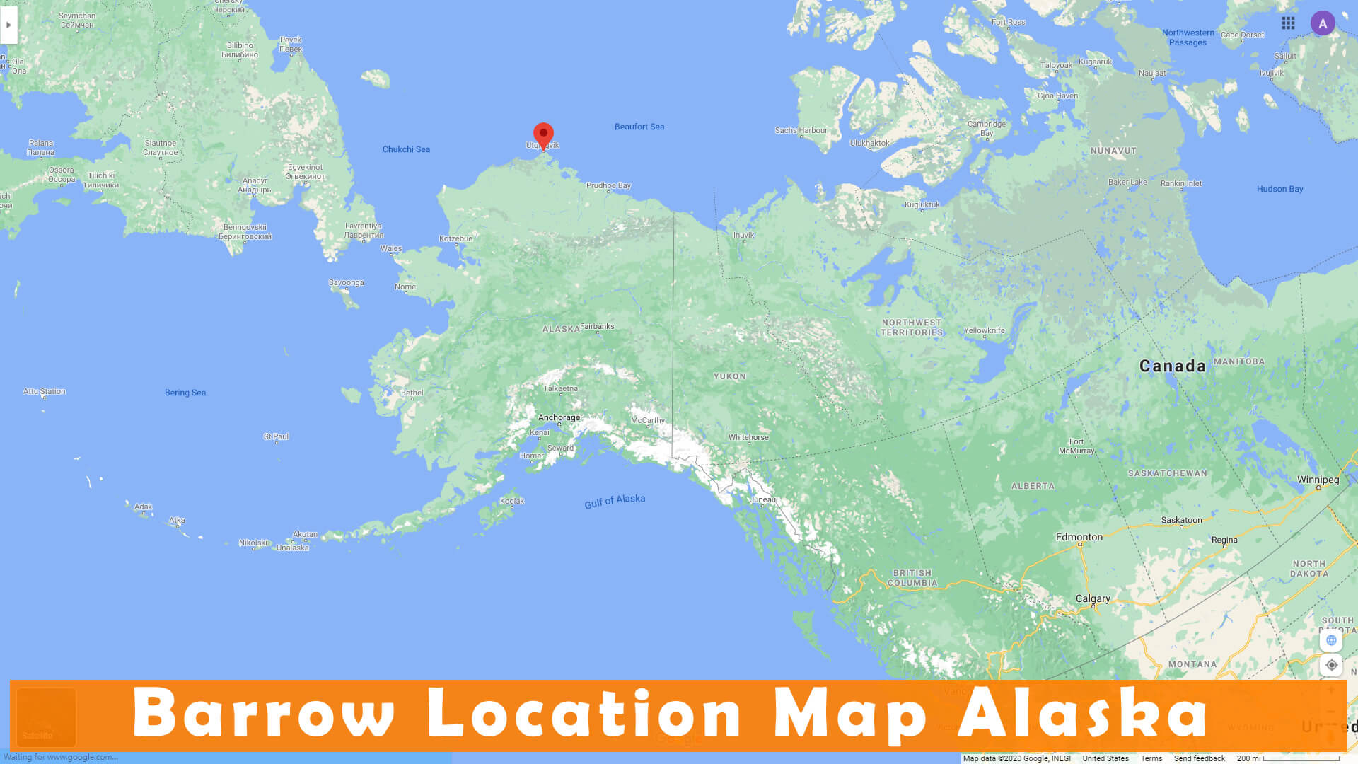 Barrow Emplacement Carte Alaska